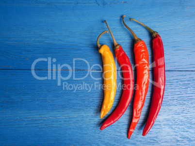 Four hot chilies