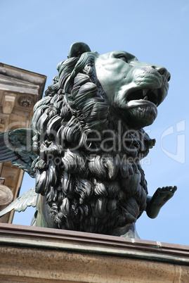 Lion on front of the concert hall, Berlin, Gendarmenmarkt