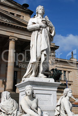 Monumental statue of Germany's renowned poet Friedrich Schiller,