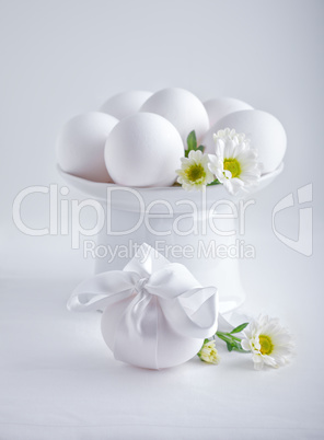 Egg with flowers. Easter Time
