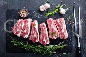 raw pork ribs