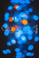 Light dots bokeh, defocused abstract background