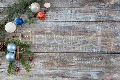 Xmas or New Year background holiday plain composition made of Ch