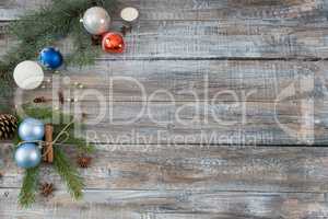 Xmas or New Year background holiday plain composition made of Ch
