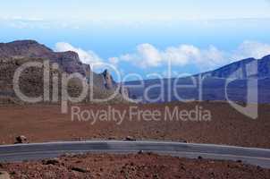 Strasse zum Mauna-Kea-Observatorium, Hawaii, USA