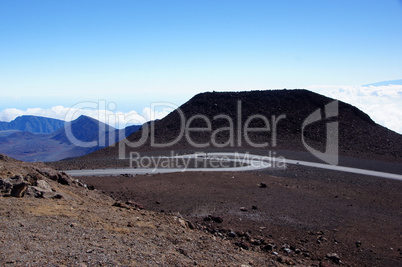 Strasse zum Mauna-Kea-Observatorium, Hawaii, USA