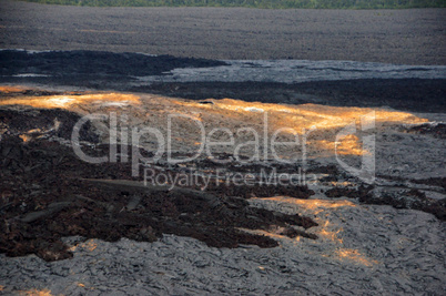 Erstarrte Lava auf Hawaii, USA