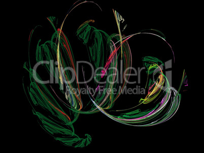 image of one Digital Fractal on Black Color image of one Digital Fractal on Black Color