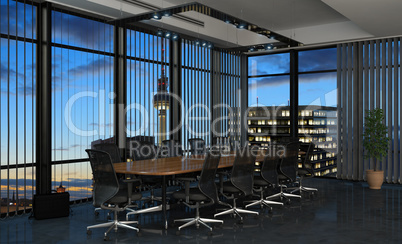 3d render - meeting room - office building