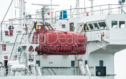 Enclosed Lifeboat for ship.