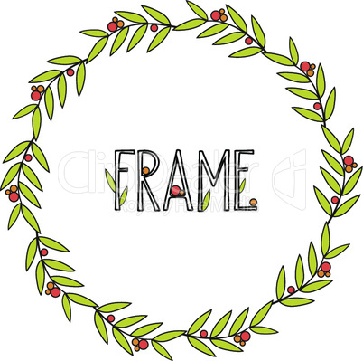 Frame branches with leaves