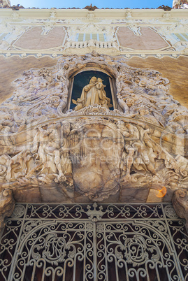 Facade of the building  National Ceramics Museum in Valencia