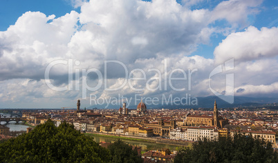 Florence skyline with clouds