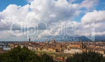 Florence skyline with clouds