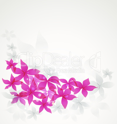 Abstract heart with flowers