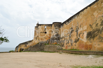 Surrounding wall of the fortress of Mombasa