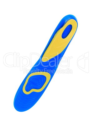 gel insole isolated on white