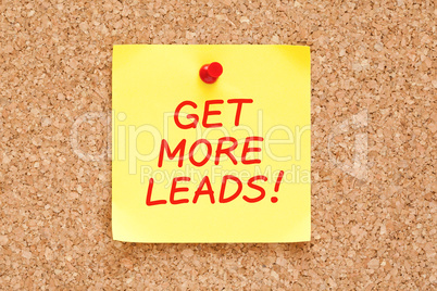 Get More Leads On Yellow Sticky Note
