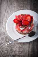 Strawberry and custard tart