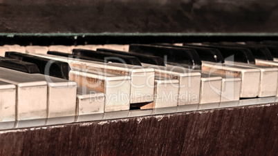 Broken piano keys