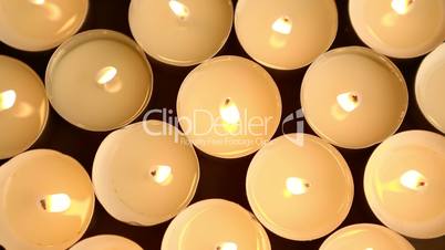 Candle lights on a dark background