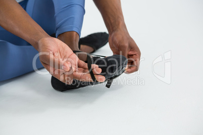 Ballerino wearing ballet shoes