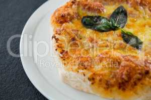 Italian pizza in a plate