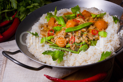 Veal Fricassee with rice