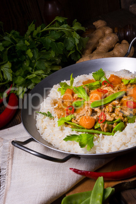 Veal Fricassee with rice
