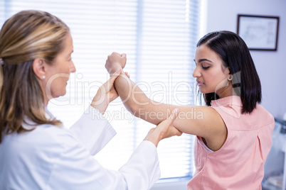 Doctor examining patient