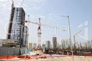 A construction site in Dubai city, UAE