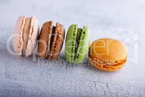 Colorful french macaroons