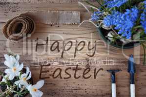 Spring Flowers, Text Happy Easter