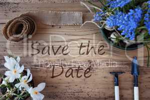 Spring Flowers, Text Save The Date