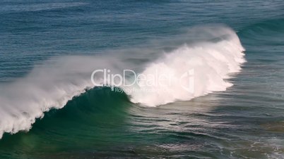 Atlantic ocean waves run onto coast line in Fuerteventura, Canary Islands