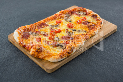 Italian pizza on a chopping board