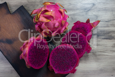 fresh dragon fruit.