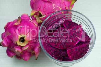 fresh dragon fruit.