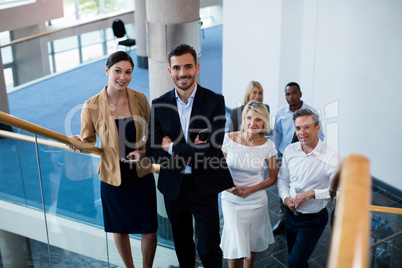 Business executives at conference center