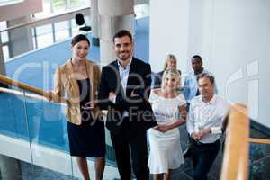 Business executives at conference center