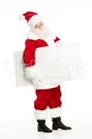 Santa Claus with white board