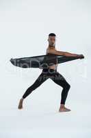 Portrait of ballerino practising ballet dance