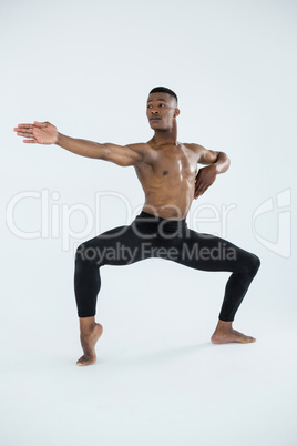 Ballerino practising ballet dance