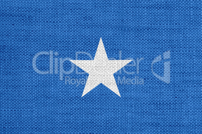 Fahne von Somalia auf altem Leinen