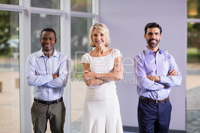 Confident business executives at conference centre