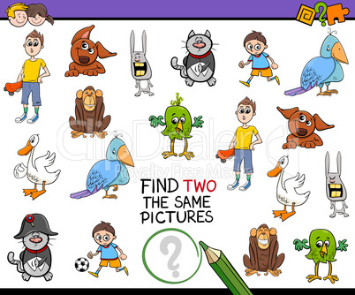 find identical pictures activity