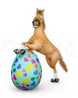 Horse and Easter egg
