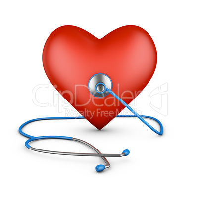 Stethoscope and heart