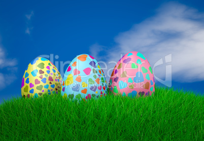 Three Easter eggs