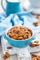 Almond nuts, vegan healthy food, superfood